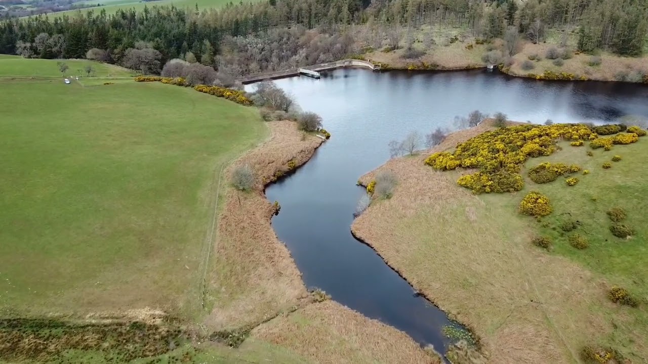 Flying high around Thorters Reservoir, Lammermuir hills, East Lothian 😜