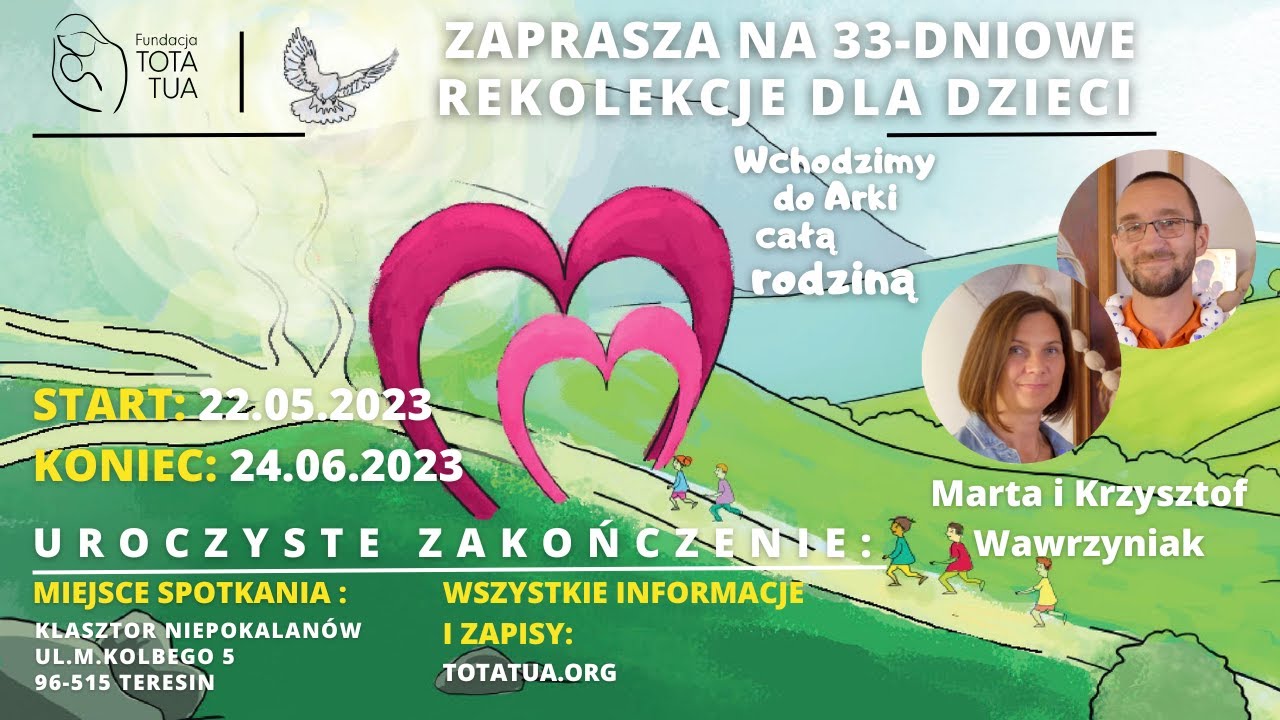 👉Wchodzimy do Arki całą rodziną | rekolekcje dla dzieci | 22.05-24.06| zakończenie w Niepokalanowie😇
