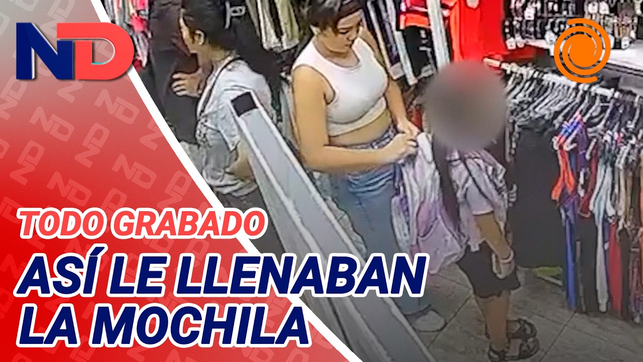 REPUDIABLE VIDEO: mecheros USARON a su hija con mochila para ROBAR