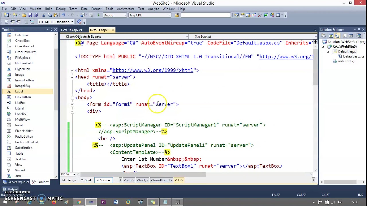 Ajax Controls in Asp Net using C#