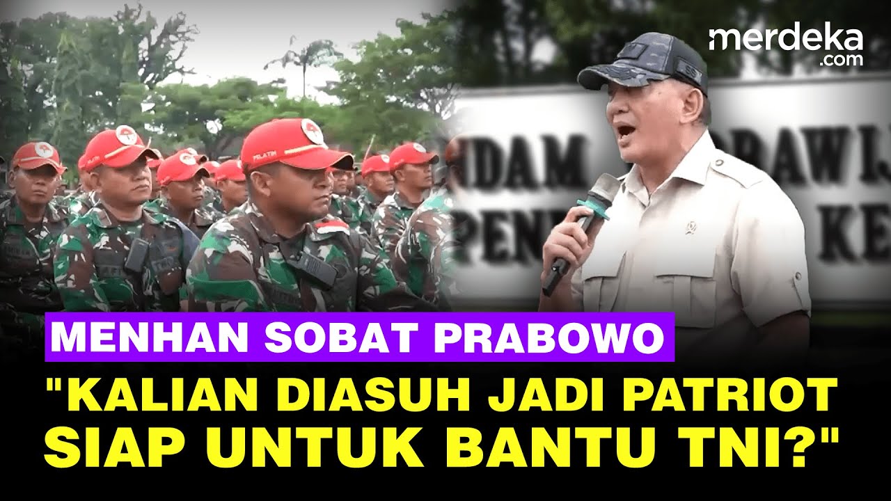 Menhan Sobat Prabowo ke Peserta Didik di Rindam: Kalian Diasuh Jadi Patriot, Siap Bantu TNI?
