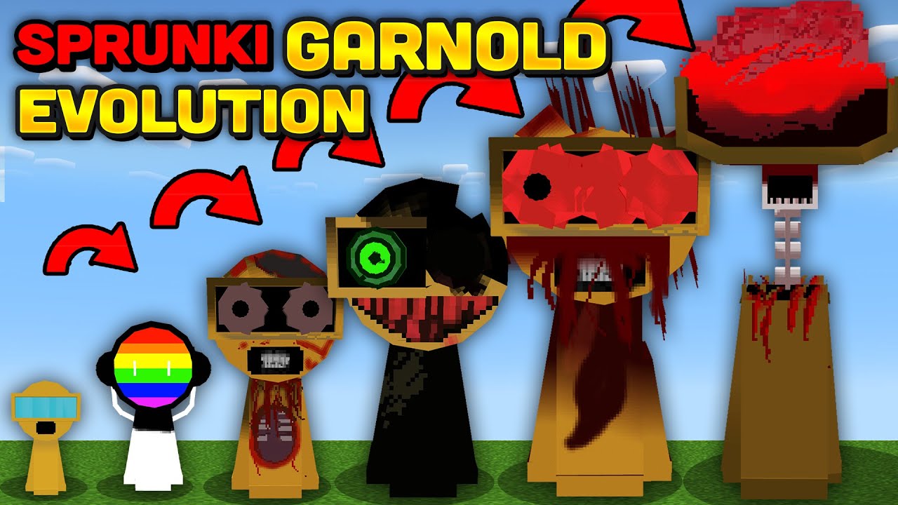 Minecraft But I Evolve SPRUNKI GARNOLD PHASE 0-10