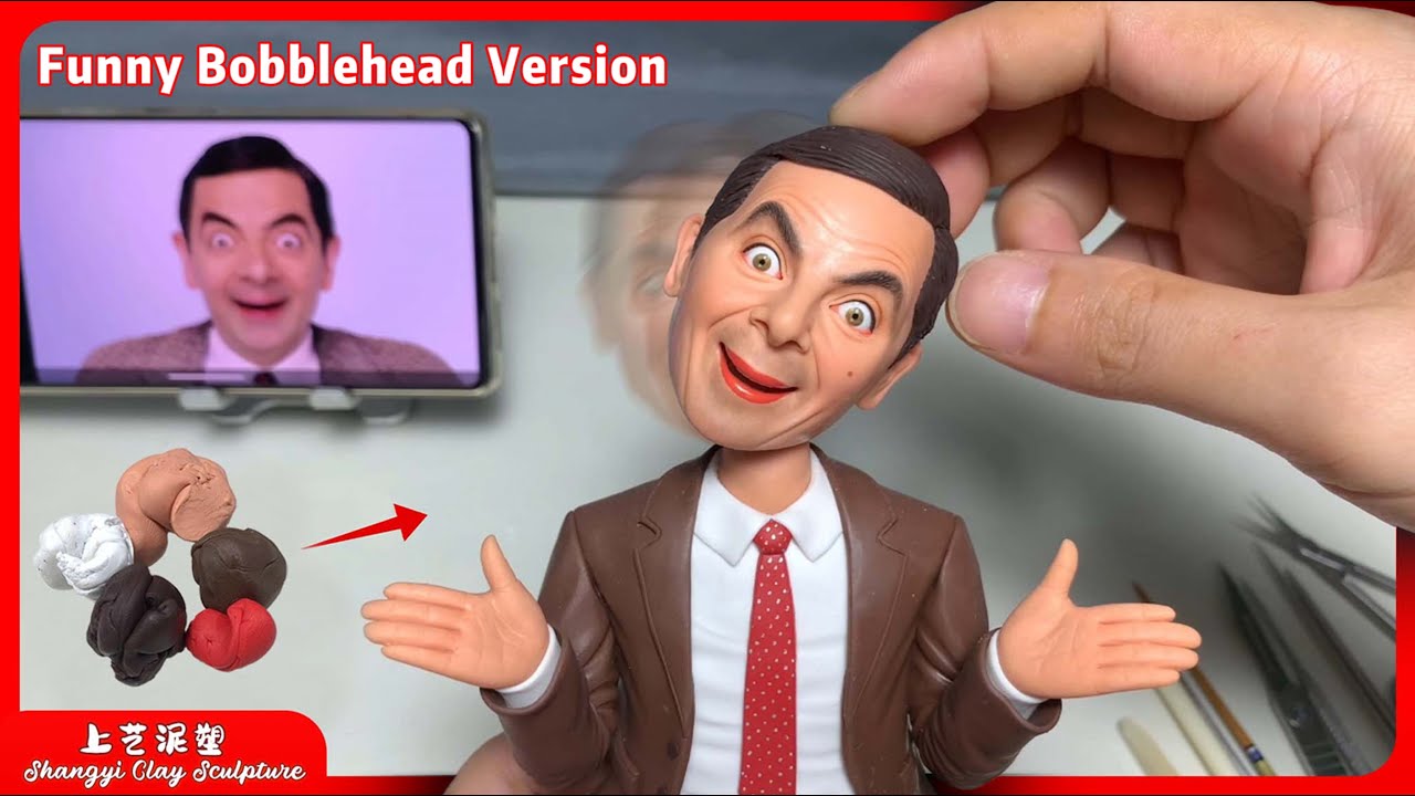 Mr. Bean Like You’ve Never Seen – Cute & Funny Clay Bobblehead!