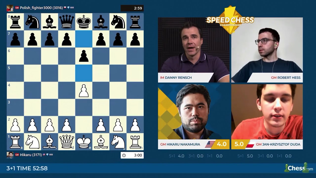 Jan-Krzysztof Duda’s double Queen sacrifice against Hikaru Nakamura (Speed Chess Championship 2019)