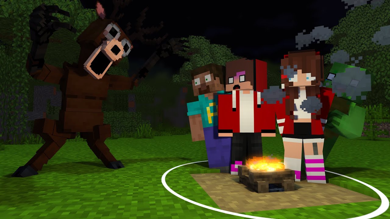 MAIZEN: Джей-Джей и Майки побег из 99 ночей в лесу — Minecraft Animation