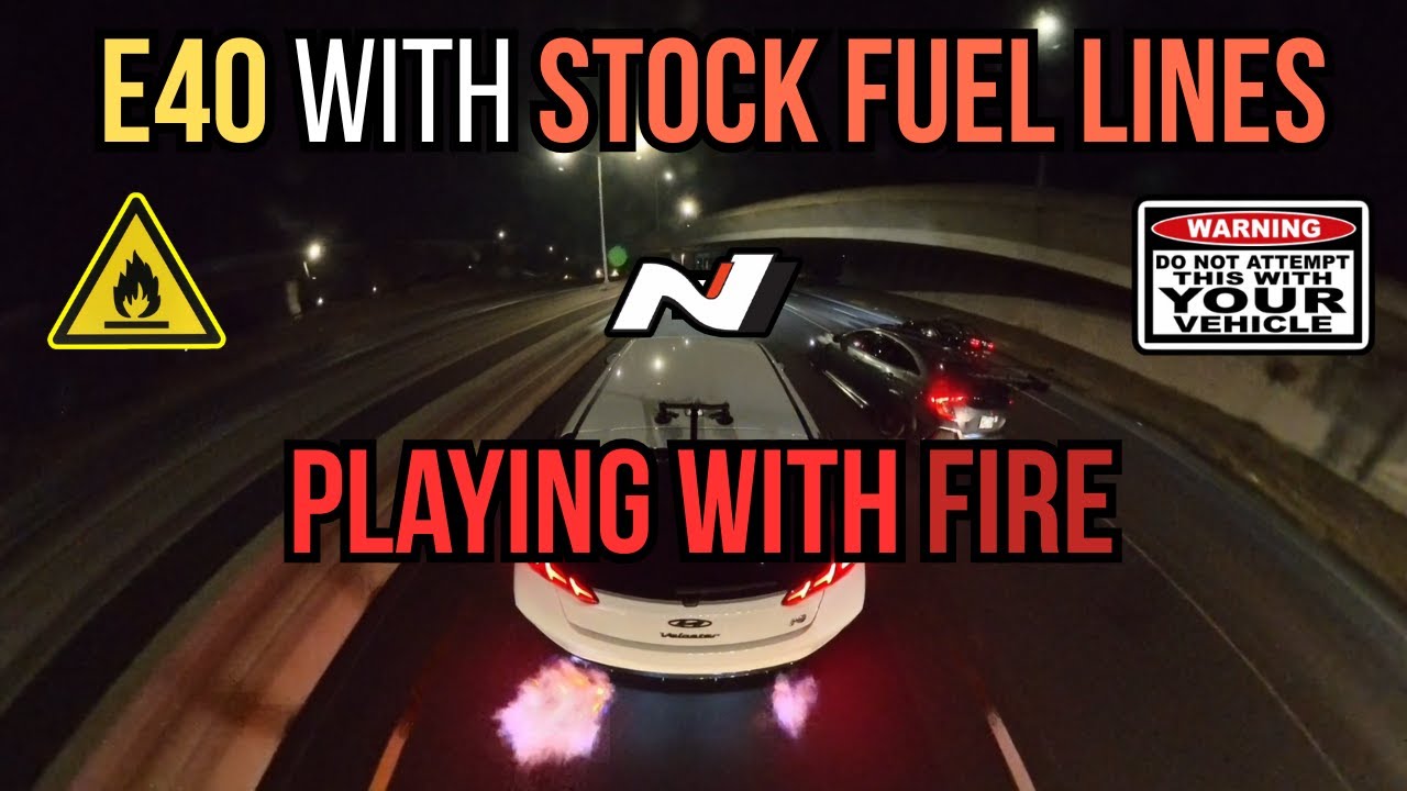 E40 Tuned Veloster N Shoots Massive Flames!