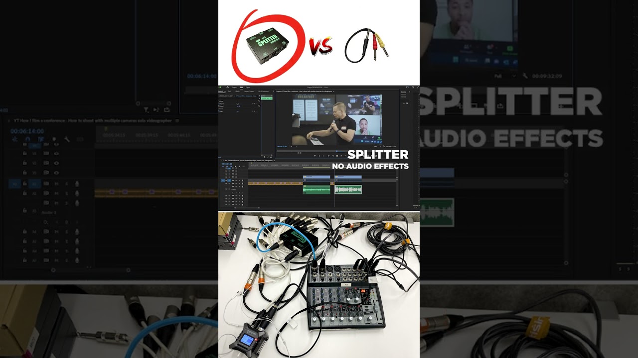 Here&rsquo;s the difference between using a splitter vs TRS Cable when recording audio..