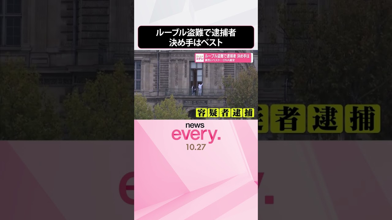 【ルーブル盗難で逮捕者】決め手は黄色いベスト  DNA型鑑定  #shorts
