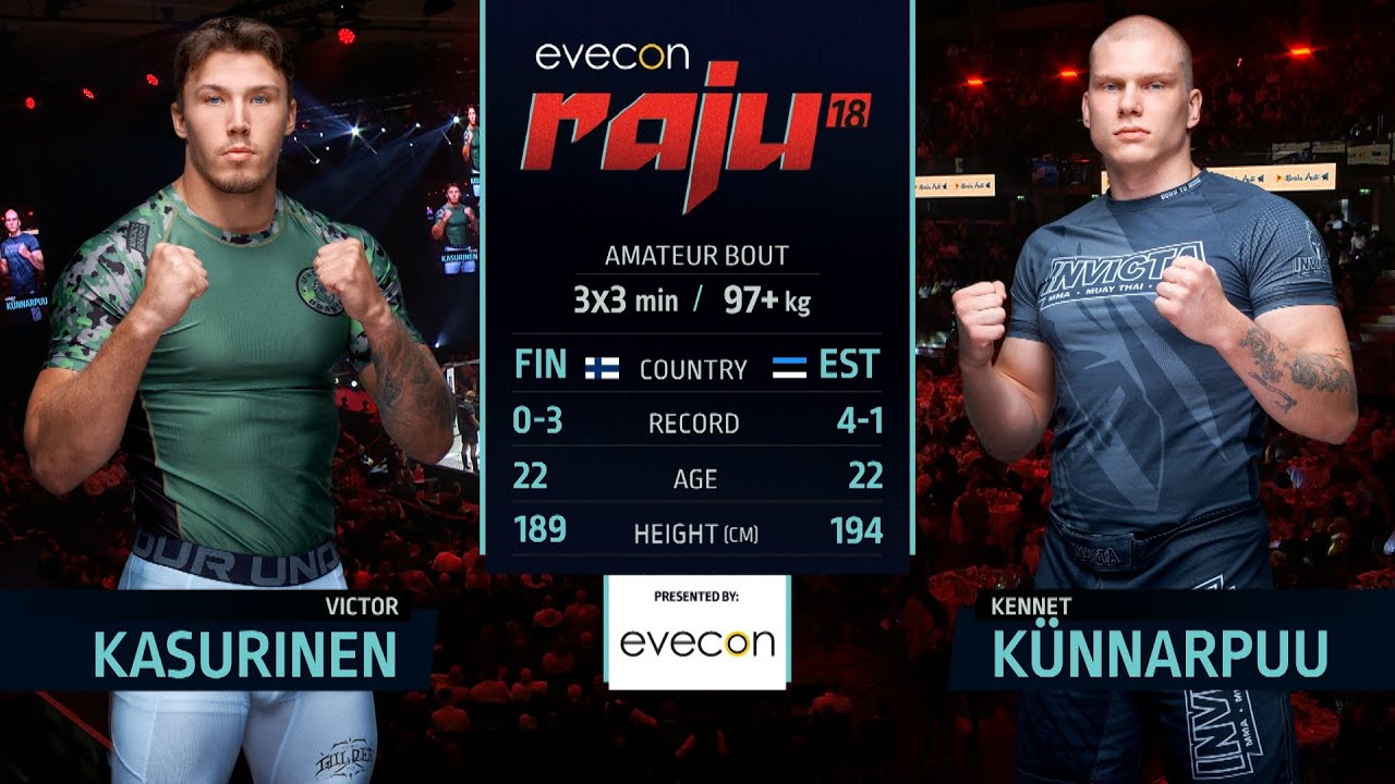 Victor Kasurinen vs. Kennet Künnarpuu | FULL FIGHT | Evecon RAJU 18