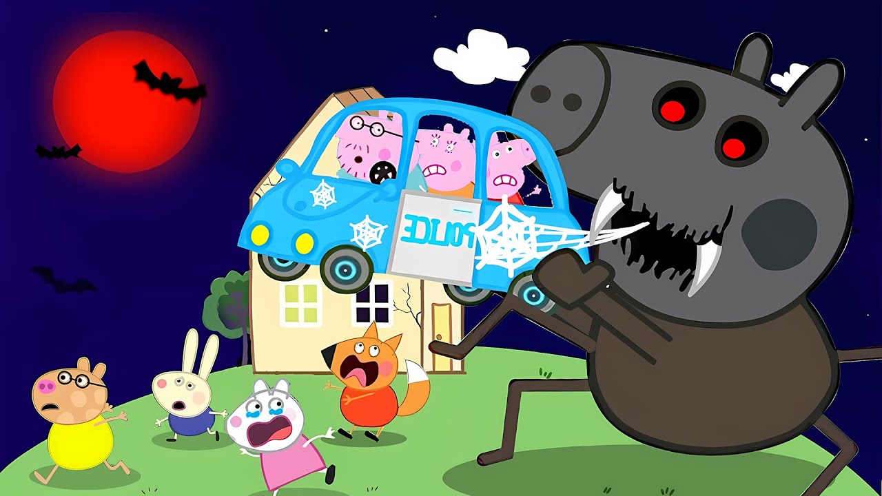 OMG...George turned into a Scary Zombie Spider!! | Peppa Pig Funny Animation