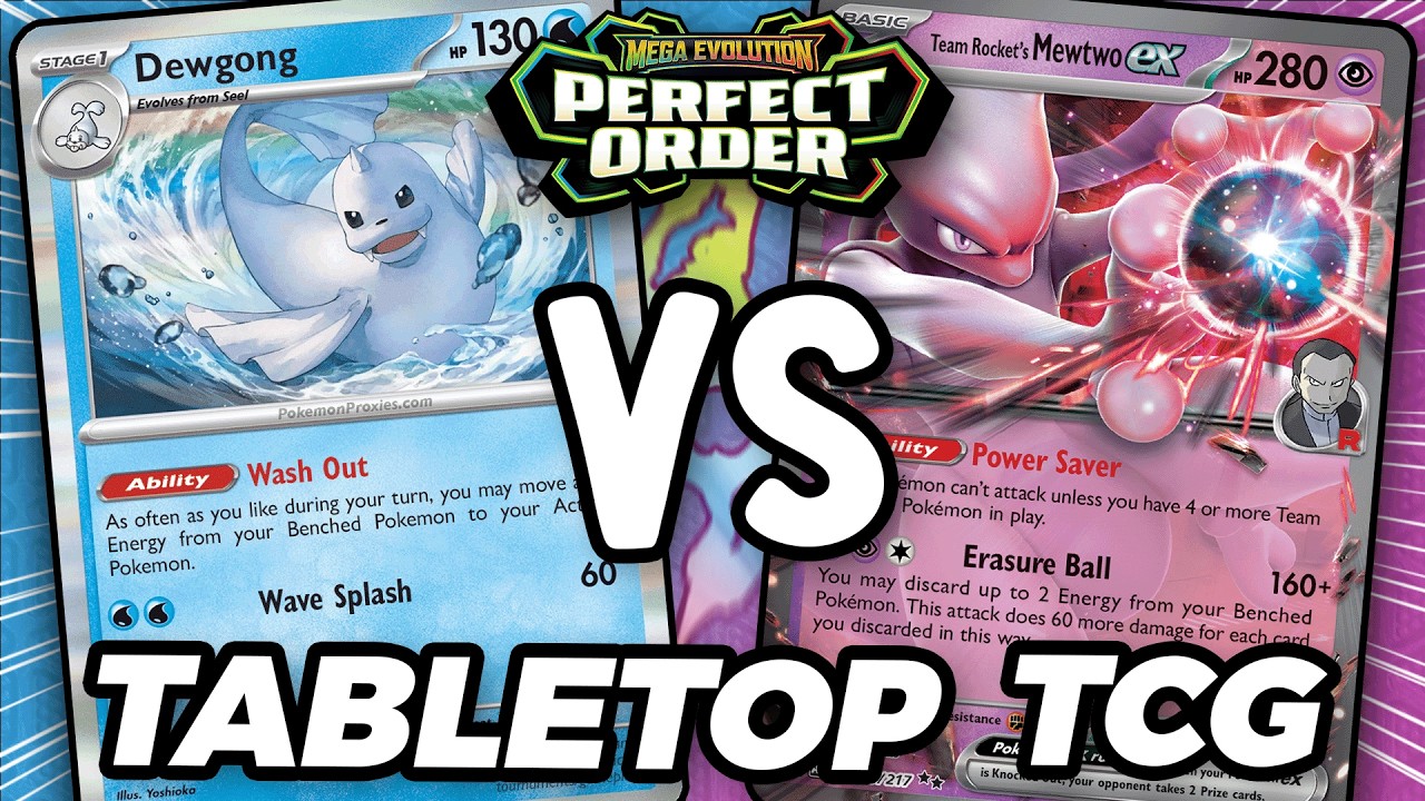Can Dewgong Spidops Defeat Rocket's Mewtwo ex in this Pokemon TCG Tabletop Match!?!