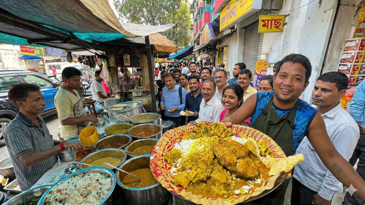 Incredible Kolkata Lunch | Duto Ruti 30 taka Plate Indian Street Food