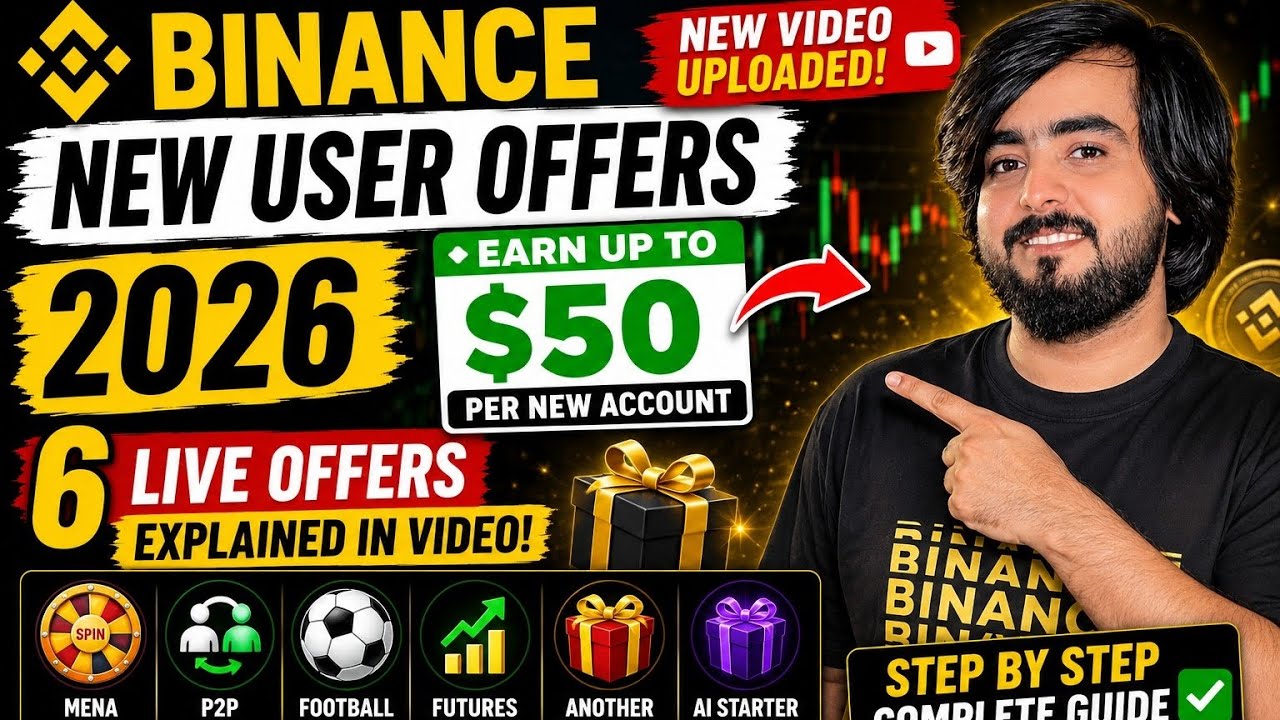 Binance New User 6 Offers 2026 |Complete Step-by-Step Guide | Earn Up to $50|Binance new offer today