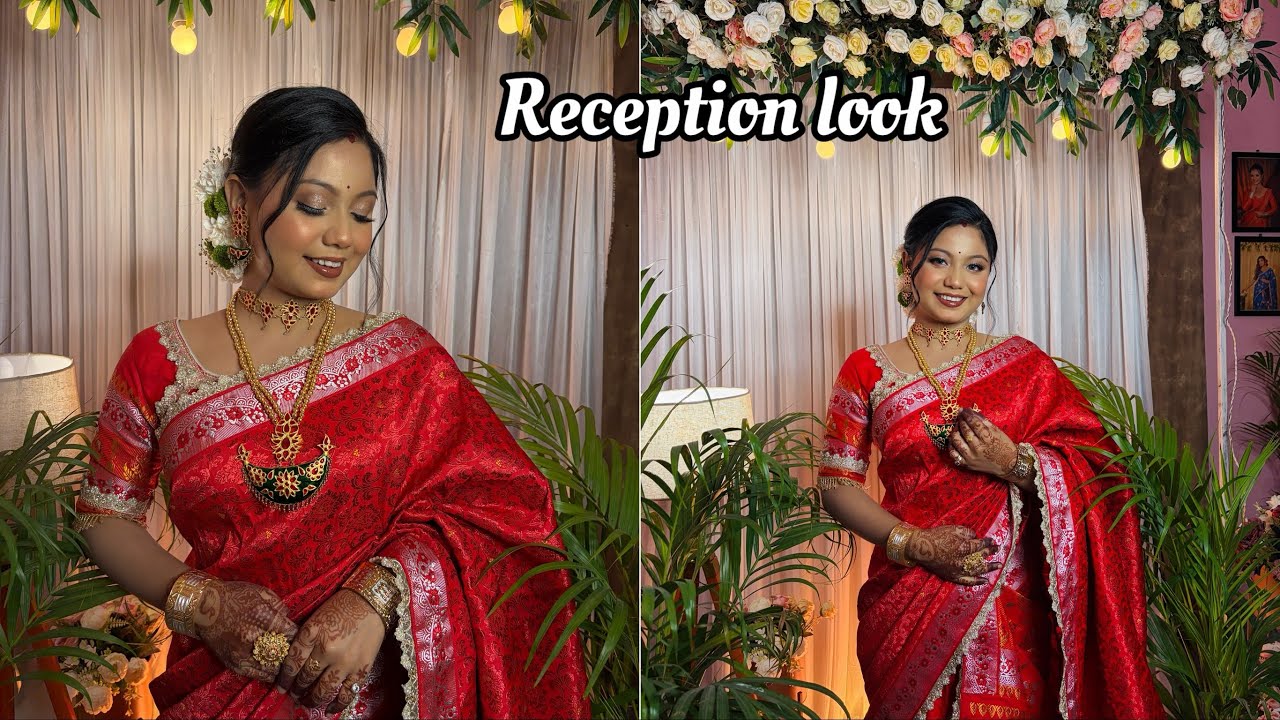 RECEPTION LOOK❤️//BRIDE// #longvlog #viralvideo #receptionlook #photoshoot #viralvideo #makeup 