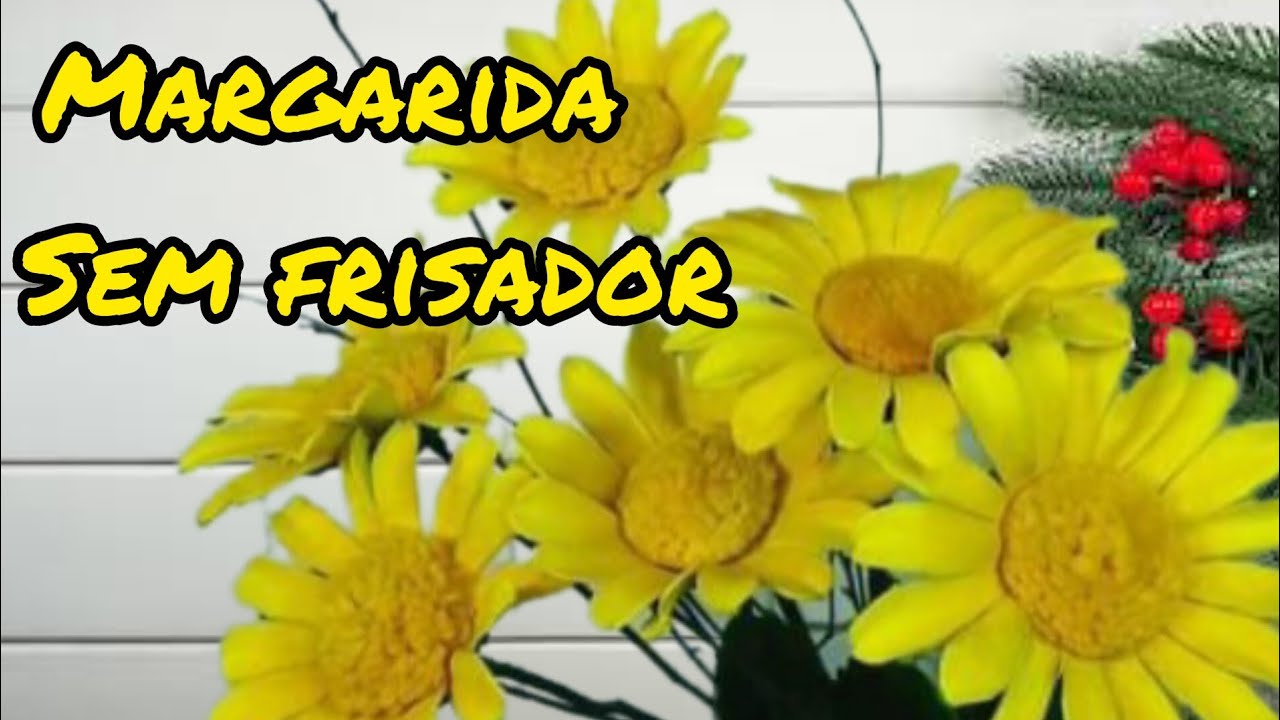 DIY flor sem frisador  lindas margarida em e v a..