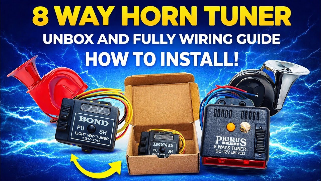 horn 8 Way horn tuner wiring.හෝන් ටියුනර් එකකට නිවැරැදිව වයර් අමුනමු.Horn tuner installation.