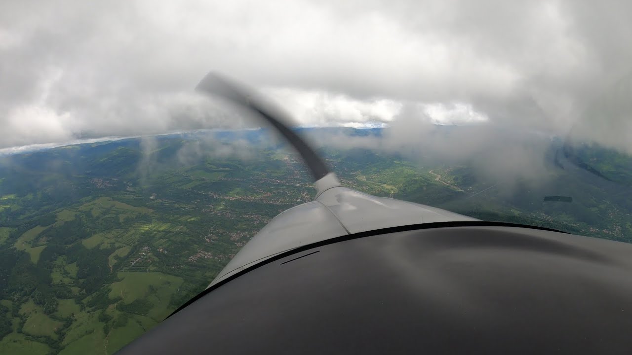 At the limit and into the tunnel of the clouds, Tecnam P2008