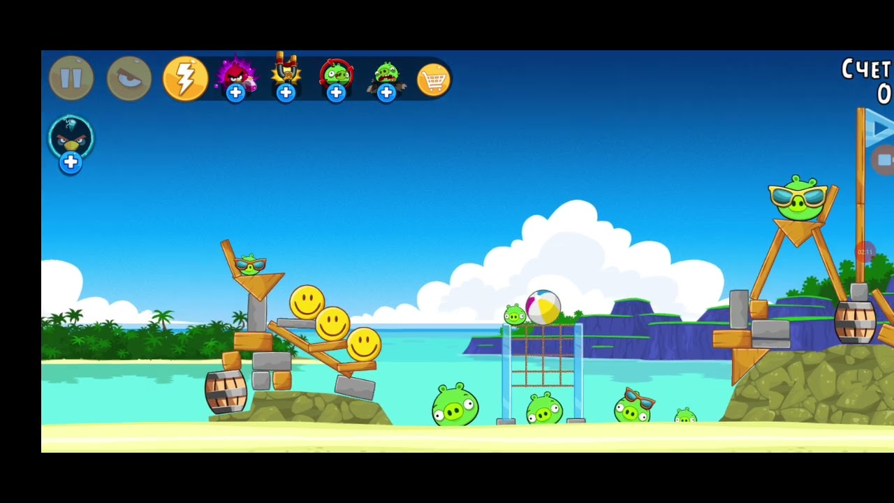 Прохождение игры angry birds-часть первая.