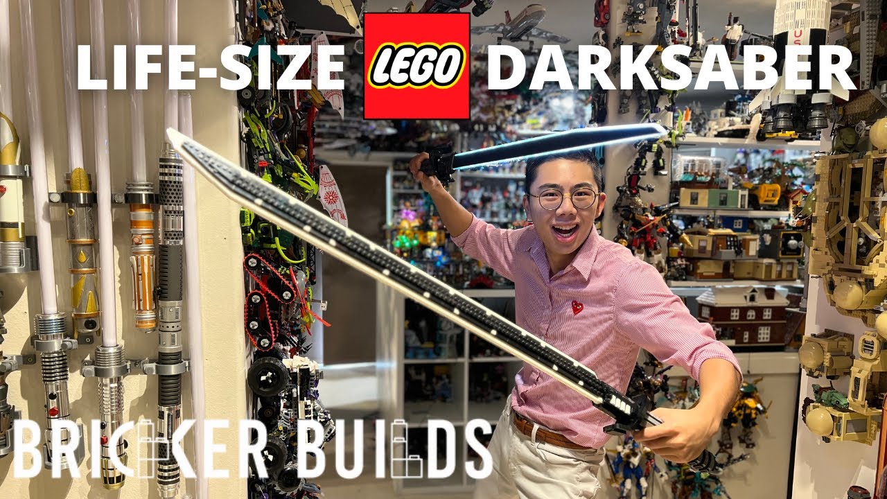 LEGO Brick-Built, Life-Size Darksaber Star Wars MOC Review!