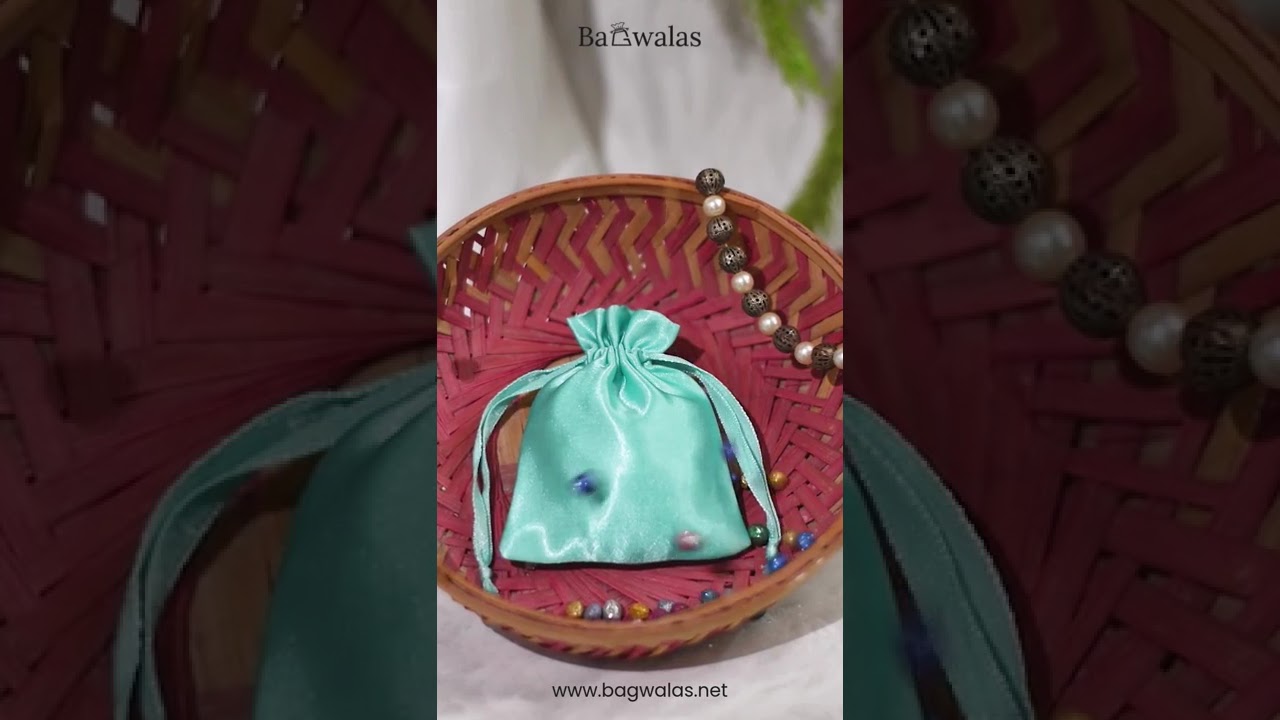 Small in Size, Big on Charm - Satin Drawstring Pouch | Bagwalas #satinpouches