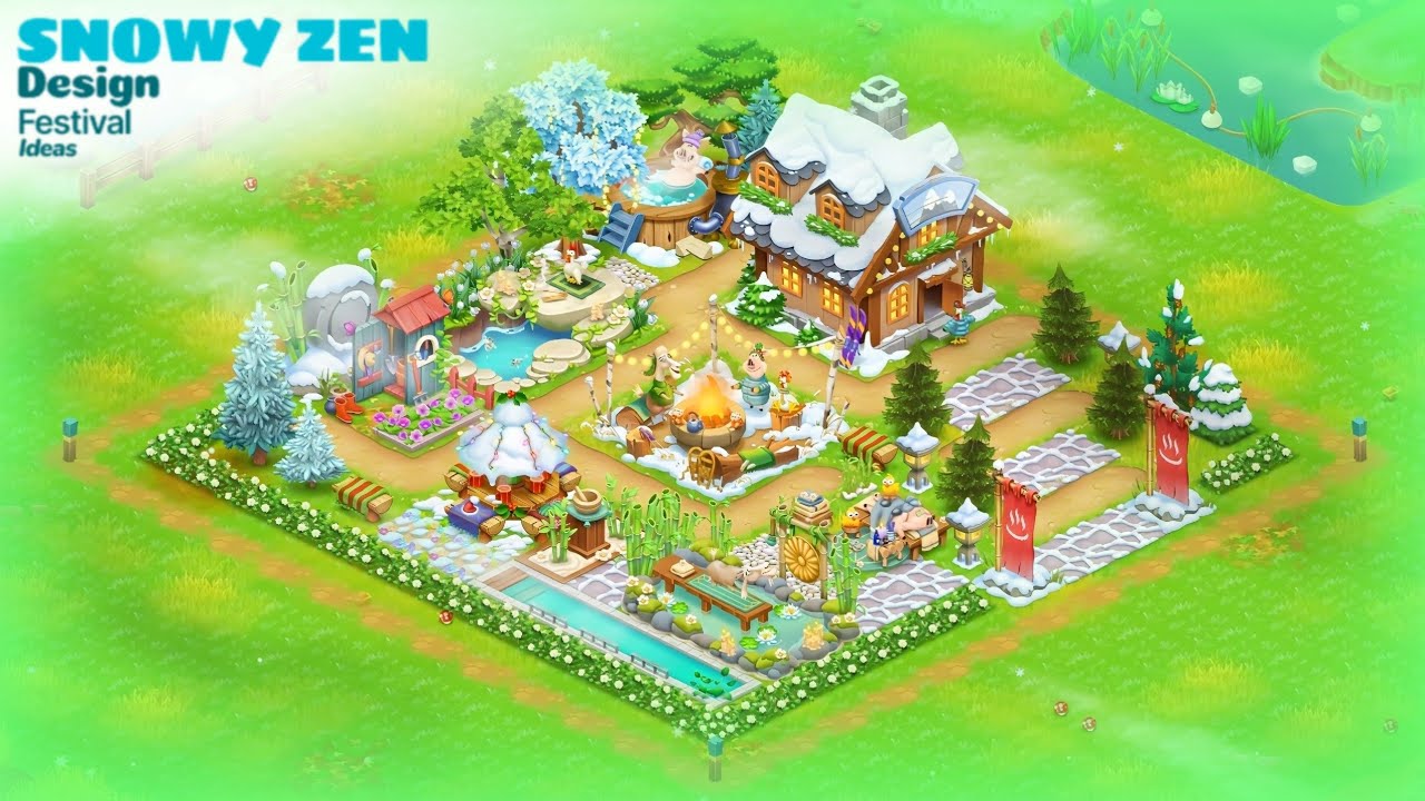 Snowy Zen design Festival ideas in Hay #hayday 