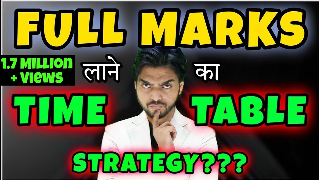 Time Management Strategy To Crack Your Exams | Time Table Creation | Study Tips And More
