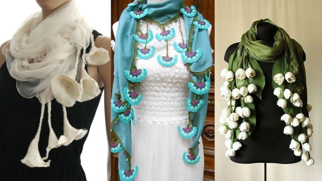 Top class felted scarf merino wool  silk floral nuno felting shawl flower  design ideas for ladies