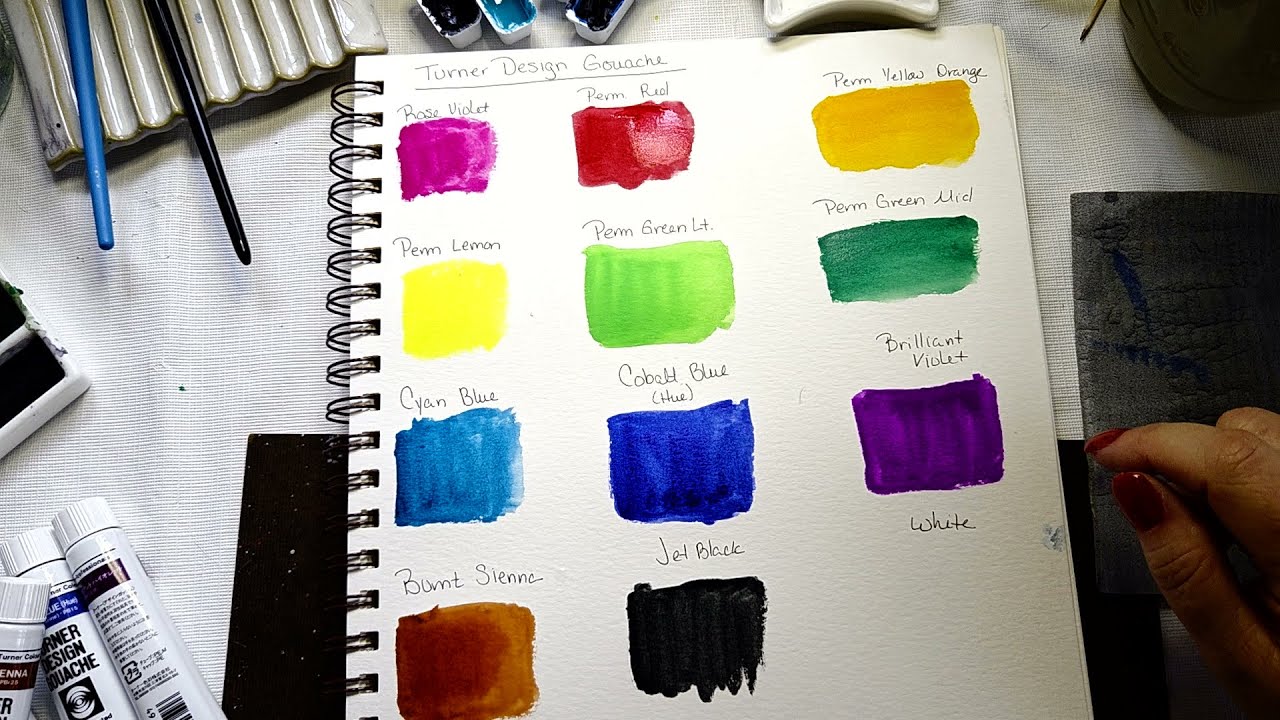 Swatching Turner Design Gouache