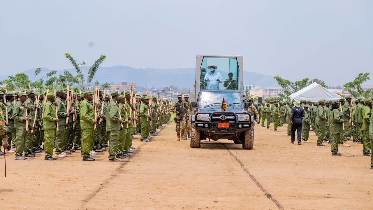 Museveni  at Ntare school-Mbarara, passes out Secondary School teachers after patriotism training 