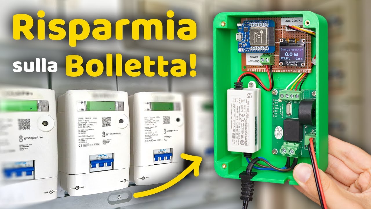 Questo progetto con ESP32 ti abbassa la bolletta! Misuratore di Consumi SMART fai da te