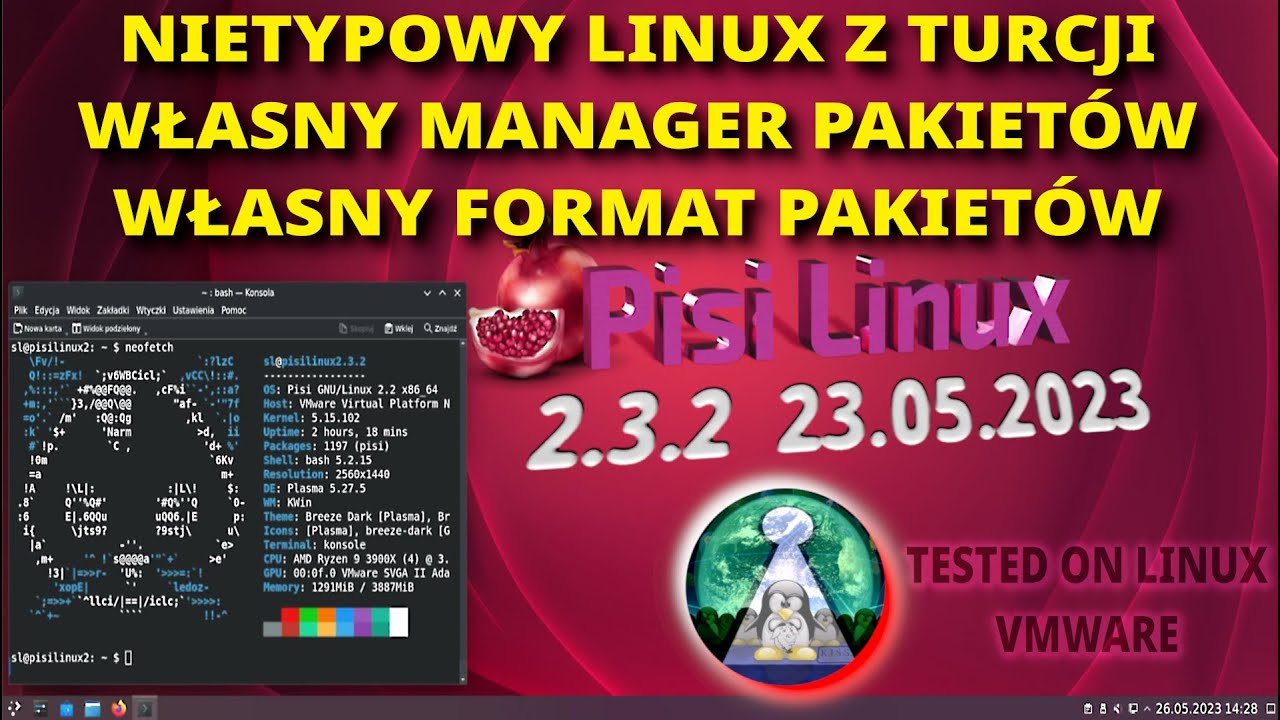 Pisi 2.3.2 Niby Linux a jednak inny.. Własny manager plik&oacute;w, repozytoria. Turkey Linux. Vmware Linux