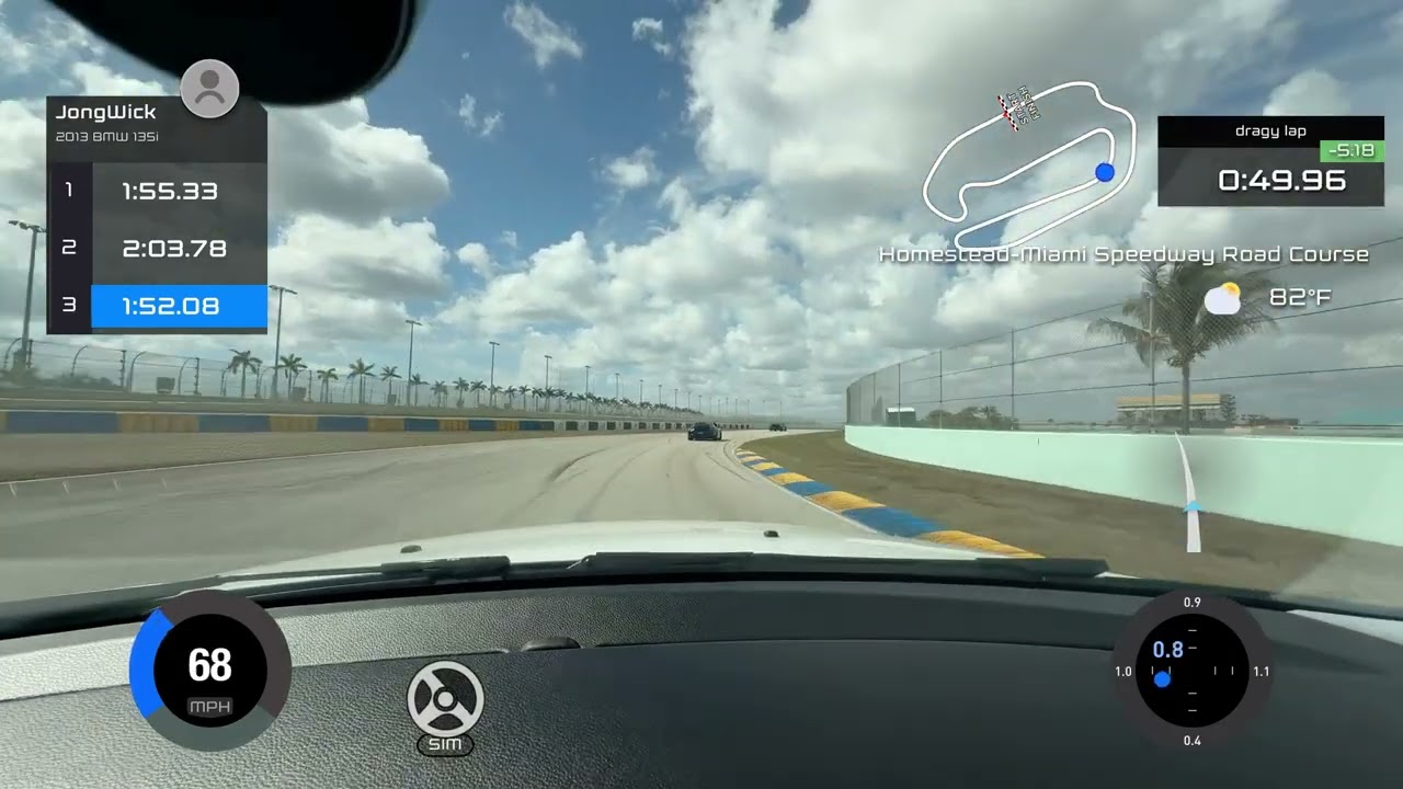 My BMW 135i at HMS Feb 28 second session best lap 