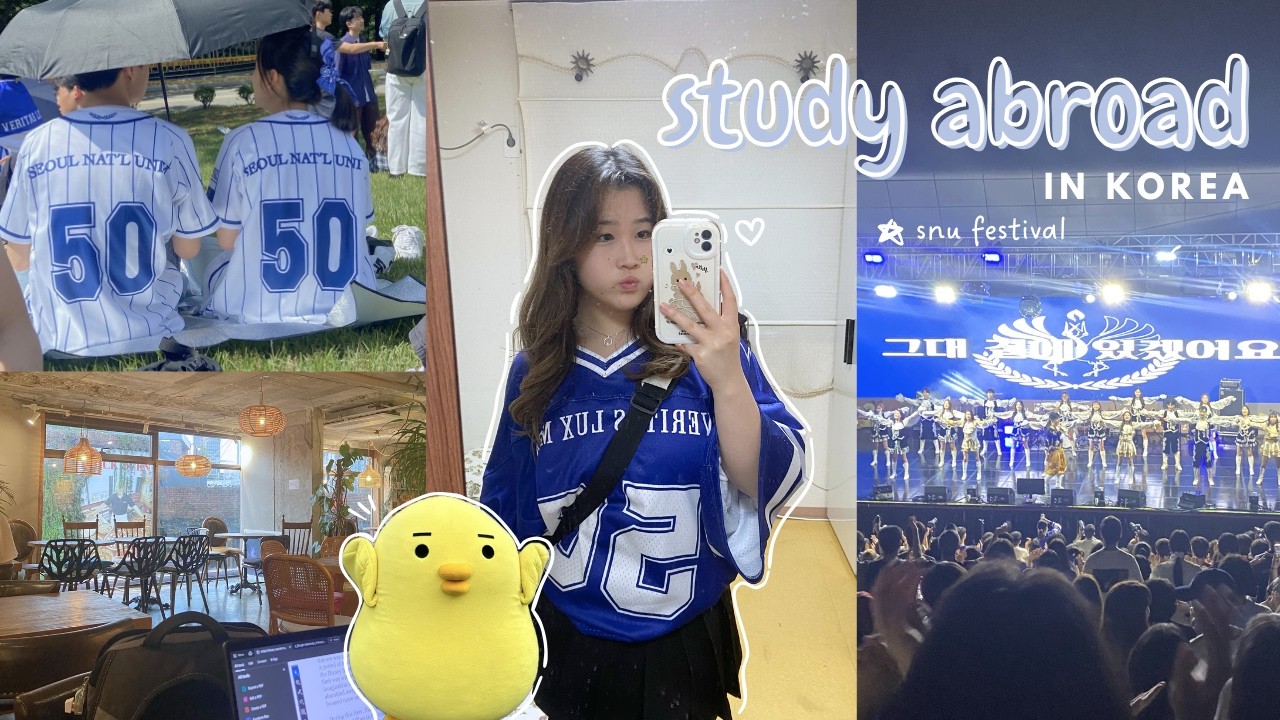 STUDY ABROAD in korea✨: snu fall festival, kiss of life, jeon somi