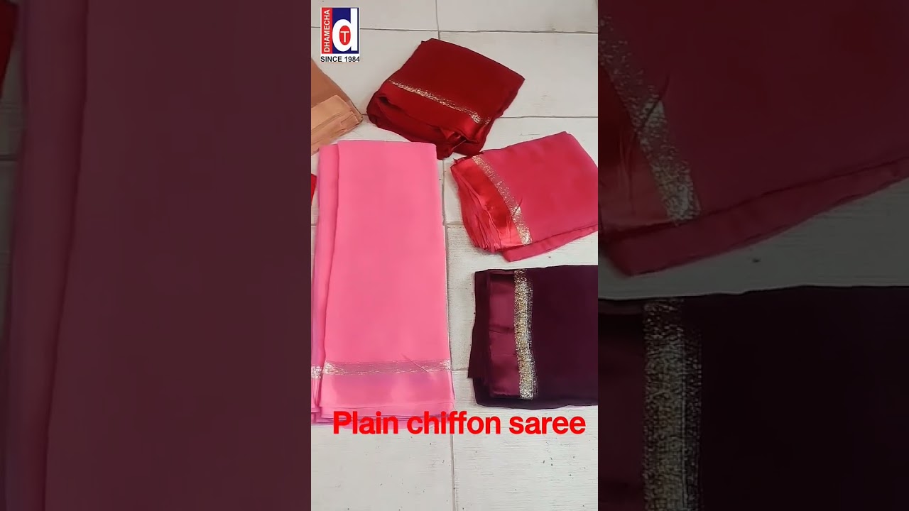 #saree #chiffon #plain #pure #chiffonsaree #trending #sale For order details ☎️+919726145172WhatsApp