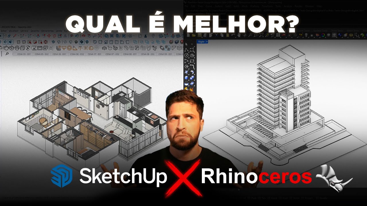 Rhino vs SketchUp: Qual é o Melhor Software de Arquitetura em 2025?