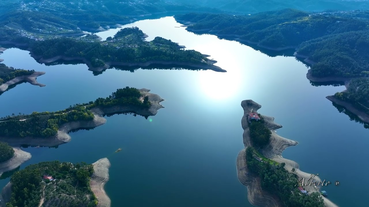 Rio Zêzere em Seca / Portugal 4K ULTRA HD Aerial Footage .