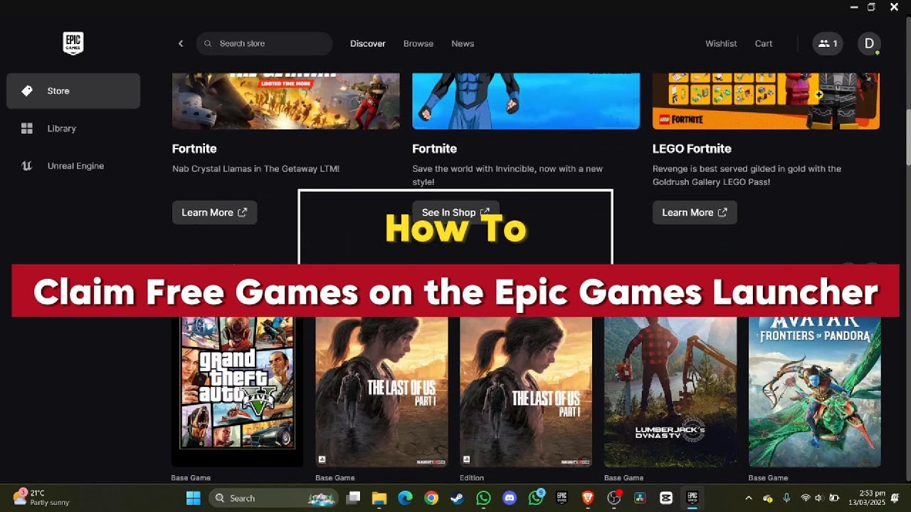 How To Claim Free Games On The Epic Games Lau (Full Guide) 2025
