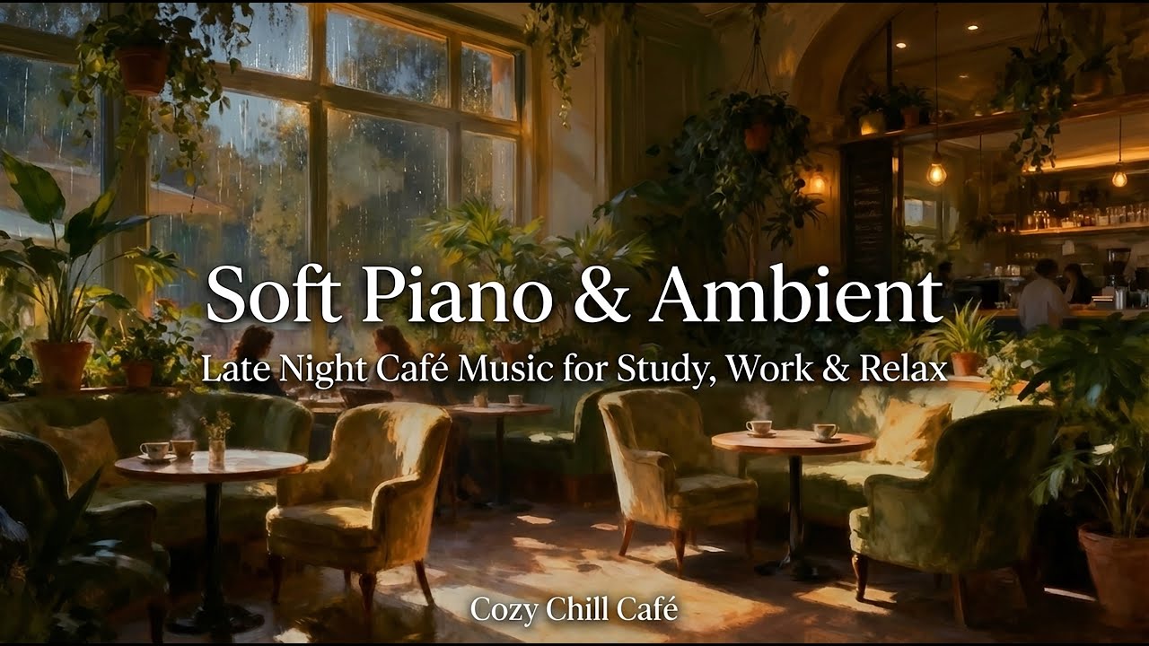 Soft Piano & Ambient ☕ Late Night Café Music for Study, Work & Relax