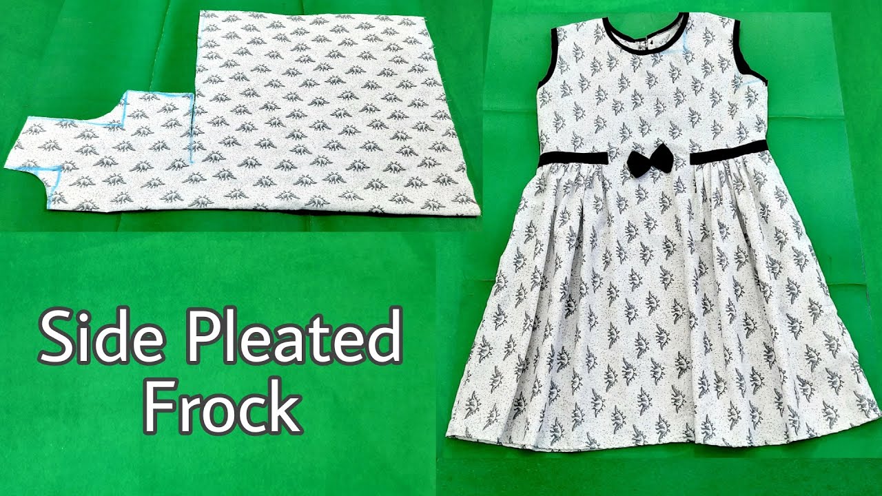 Baby Girl Frock Cutting & Stitching ll Side Pleated Frock ll By Pakistani Fashion Designer