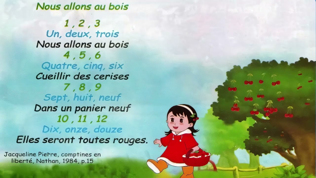 Nous allons au bois page 55 (3eme AP) أنشودة السنة الثالثة إبتدائي