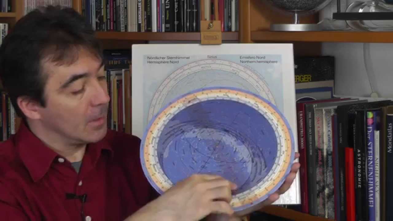 Planeten einstellen mit der drehbaren Sternkarte