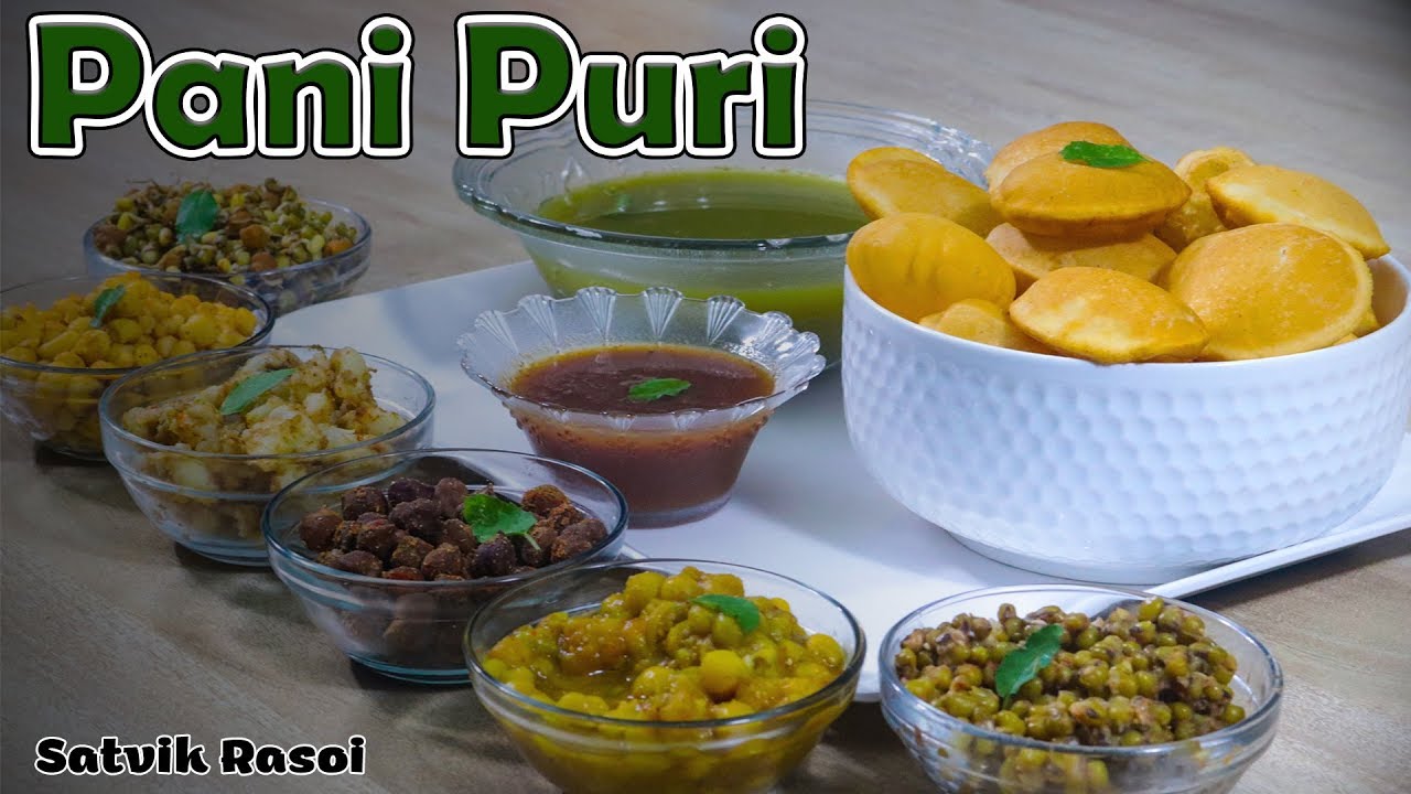 Pani Puri Recipe | पानी पूरी | गोलगप्पा | Poochka | How to make Golgappe at home | Satvik Rasoi
