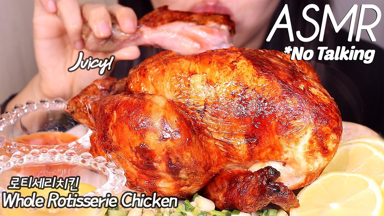ASMR🍗COSTCO Whole Rotisserie Chicken Mukbang│💦촉촉한 코스트코 로티세리 치킨 먹방│NO TALKING│EATING SOUNDS│리얼사운드