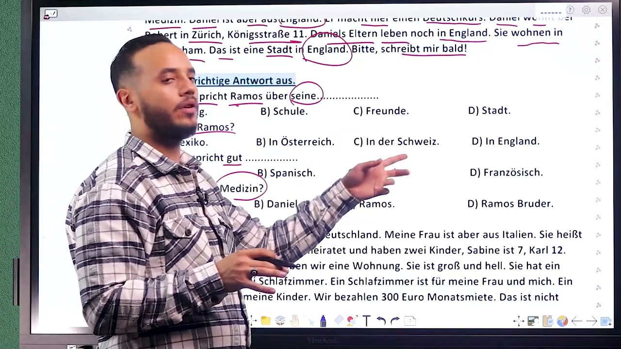 ليله امتحان الماني 2 حل امتحانات للصف الاول الثانوي ترم تاني 2023 هير احمد صلاح