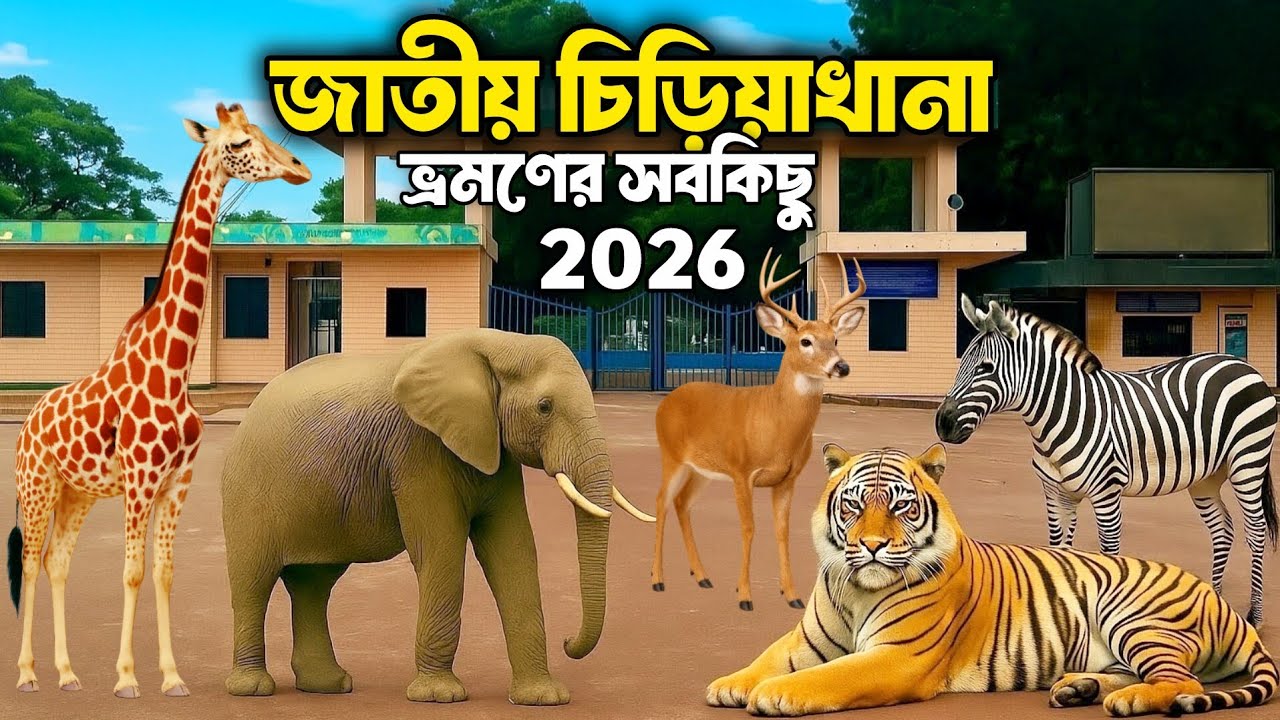জাতীয় চিড়িয়াখানা ভ্রমণের বিস্তারিত তথ্য এই ভিডিওতে | Bangladesh National Zoo Mirpur, Dhaka