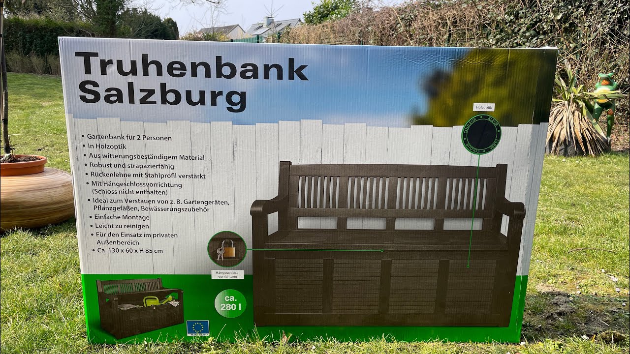 Eliware Gartenbank für 2 Personen mit viel Stauraum