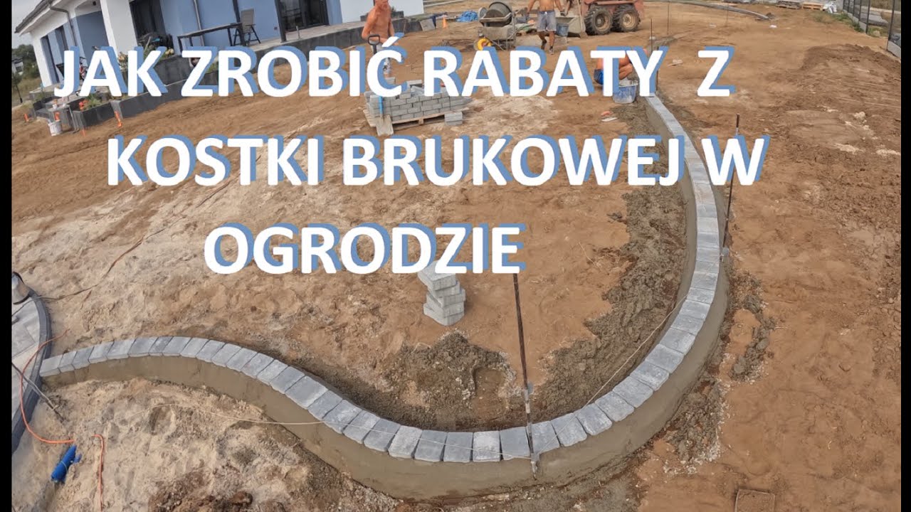 Jak zrobić rabaty z kostki brukowej w ogrodzie. #brukarzbydgoszcz #paving #brukarz #ogrody #rabaty