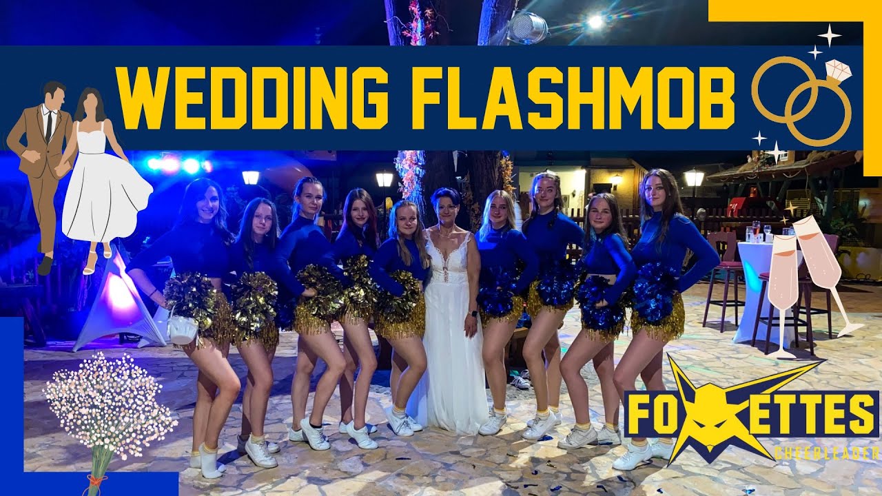 Cheerleader perform awesome wedding flashmob💃🏼