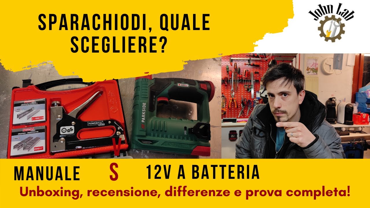 SPARAPUNTI 12V Parkside lidl PAT 12 A1 A BATTERIA VS . SPARAPUNTI manuale POWERFIX. Differenze