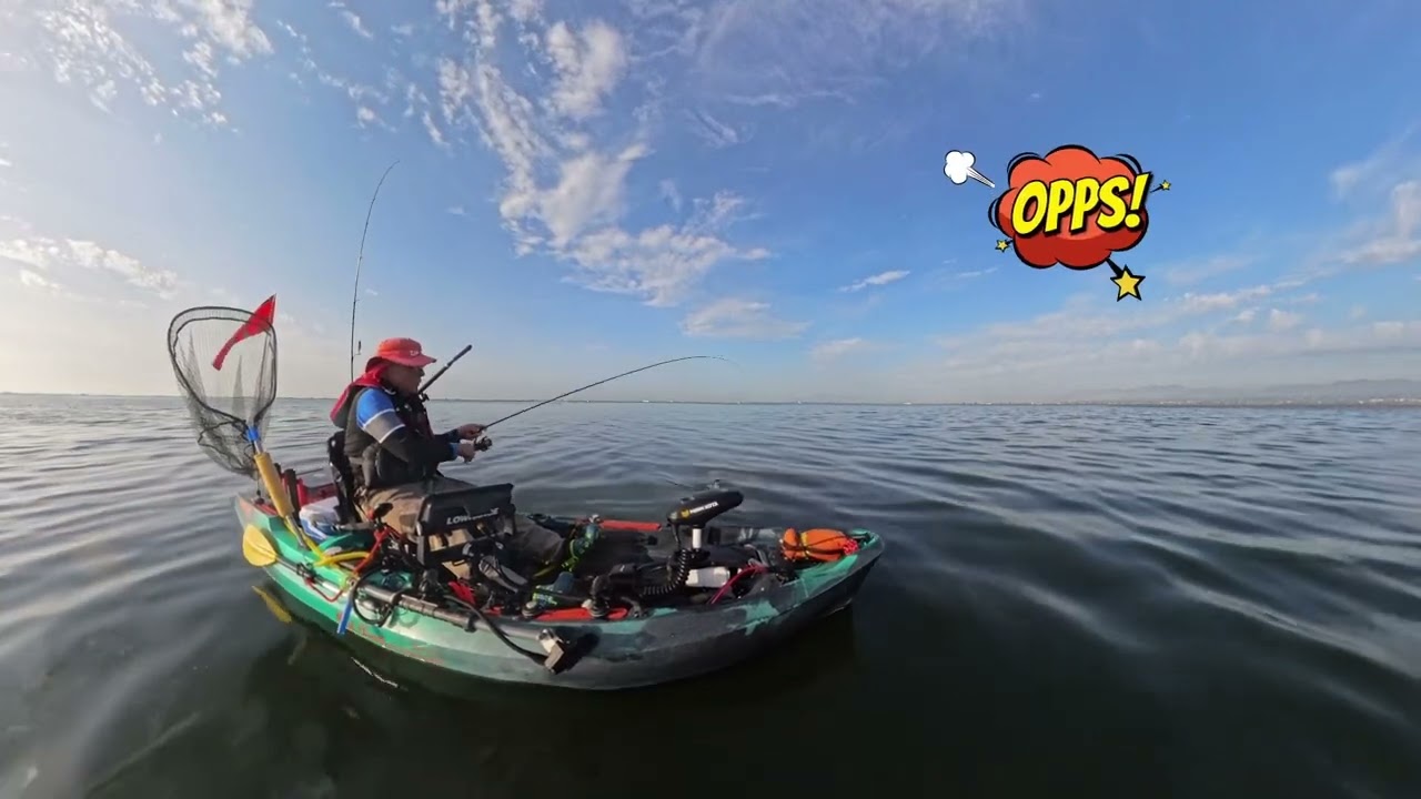 Pesca kayak, badia del fangar, baix Ebre, oldtown autopilot 120